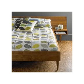 Orla Kiely Scribble Stem Housewife Pillowcase Pair, Seagrass